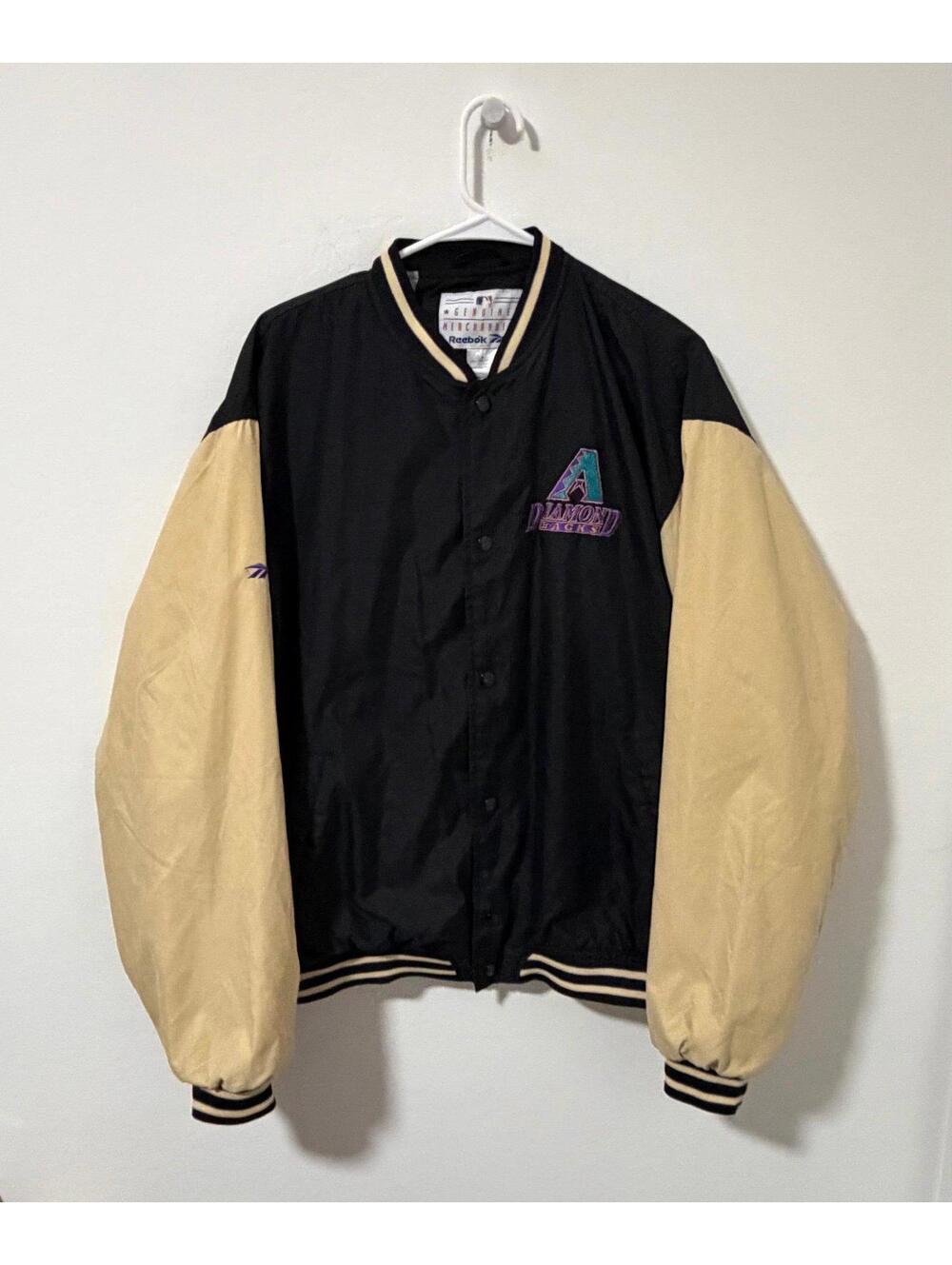 Vintage MLB Reebok Arizona Diamondbacks Full Button up Embroidered Jacket size L
